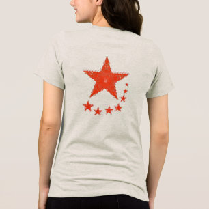 Vestido da T-shirt Túnica Red Star