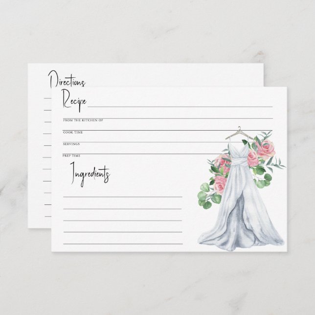 Vestido de casamento - Chá de panela, Cartão de re (Frente/Verso)