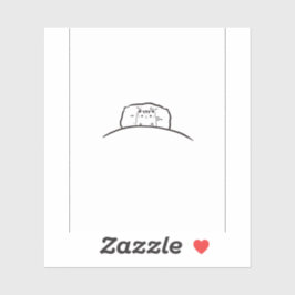 Vestido de gato, gata na cama, adesivo com gato