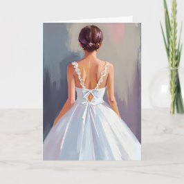 Vestido de Noiva | Cartão de Aquarela de Vestido d