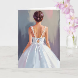 Vestido de Noiva | Cartão de Aquarela de Vestido d