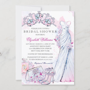 Vestido de Noiva Floral de Cristal Convite de Chur