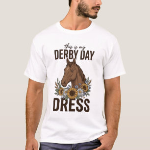 Vestido Dia Derby Vintage Cavalo Camisa Floral Des
