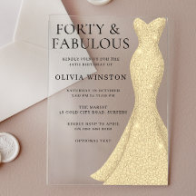 Vestido Dourado Elegante Quarenta & Fabuloso Anive