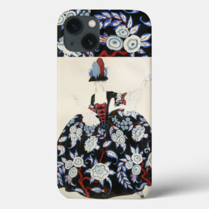 VESTIDO FLORAL DE LADY ELEGANTE COM FLORES BRANCAS