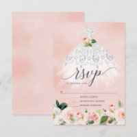 Vestido Floral Elegante Quinceanera RSVP Convite