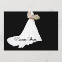 vestido nupcial branco do convite espanhol do