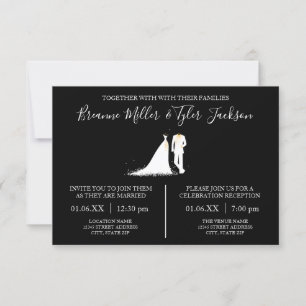 Vestido & Tux - Convite de Casamento e Recepção 3x