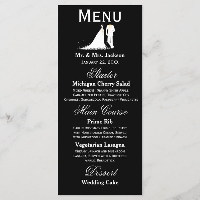 Vestido & Tux - Menu (Frente)