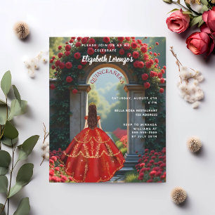 Vestidos de aranha vermelha rosas Quinceanera conv