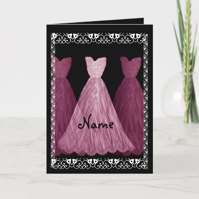 Vestidos de PINK - Convite para Casamento BRIDESMA (Frente)