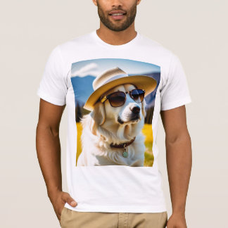 Vestimento de homem, camiseta de cachorro fofo