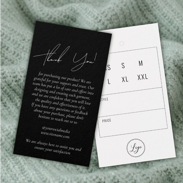 Vestuário de negócios preto Obrigado Mantenha a et (Criador carregado)