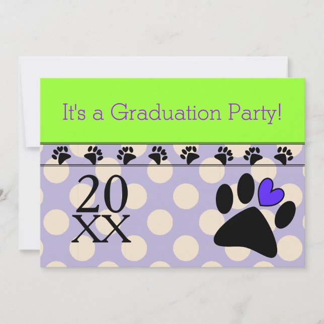 Vet Tech Graduação Convites para Limão Roxo (Frente)