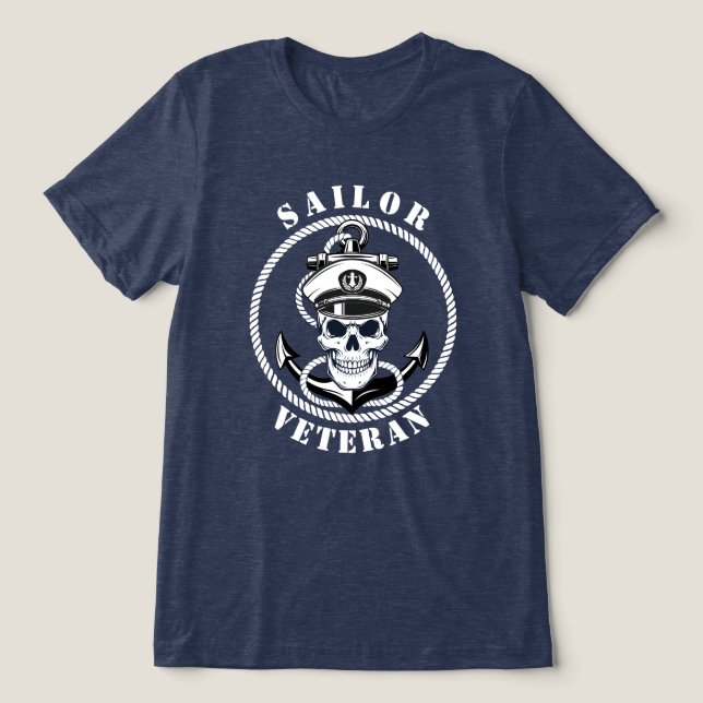 Veterano Marinheiro Marinha Frota Âncora Militar (Design frontal)