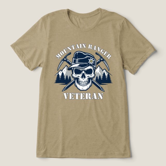 Veterano Montanhista Alpinista Crânio (Design frontal)
