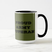 Veterano orgulhoso do exército da caneca