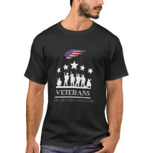 Veteranos Camiseta Escura Básica da Espinha dorsal