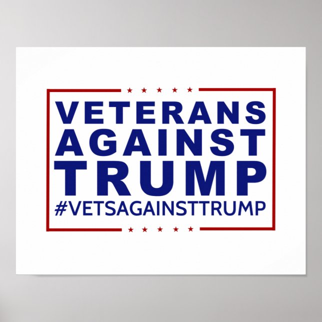 Veteranos Contra Trump Poster (Frente)