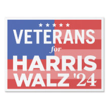 Veteranos para Harris Yard Sign