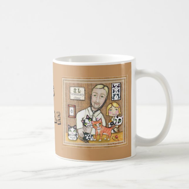 Veterinário com a caneca de café dos gatinhos (Direita)
