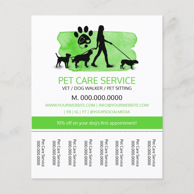 Veterinário / Passeador de cães / Pet Care Sitting (Frente)