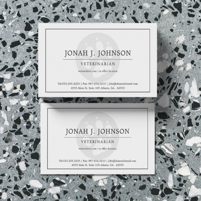 Veterinário Professional | Cartão de visita para c (Criador carregado)