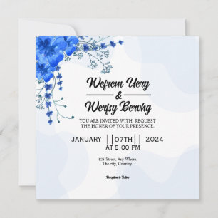 Vetor De Design De Cartão De Convite De Casamento