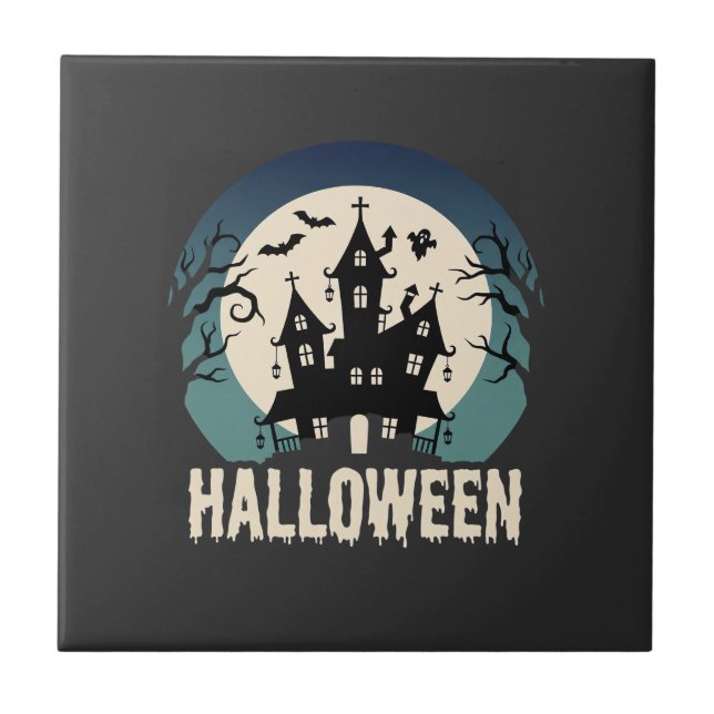 Vetor de Luar de Casa Assombrada de Halloween (Frente)