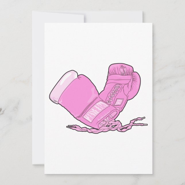 vetor de luvas de boxe rosa (Frente)