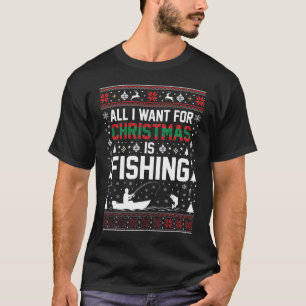 Vetor de Suéter Feio de Pesca de Natal