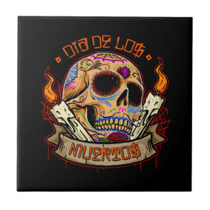 Vetor dia de los muertos crânio