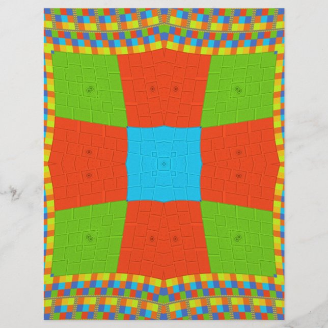 Vetor étnico colorido europeu maravilhoso (Frente)