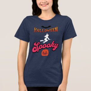 Vetor Spooky do Halloween com Bruxa e Abóbora