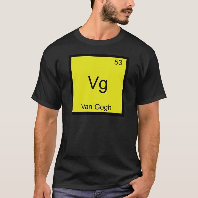 Vg - Camiseta Símbolo do Elemento Químico Van Gogh (Frente)