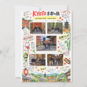 Viagem a Kyoto Japão 5 Colagem de Fotos Zine de Vi