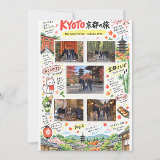 Viagem a Kyoto Japão 5 Colagem de Fotos Zine de Vi