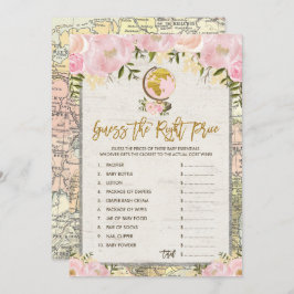 Viagem adivinha o cartão do Chá de fraldas de preç