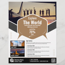 Viagem Agency Flyer Brown Modelo