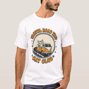 Viagem Camisa de Arte para Amante de Gato - Viagem