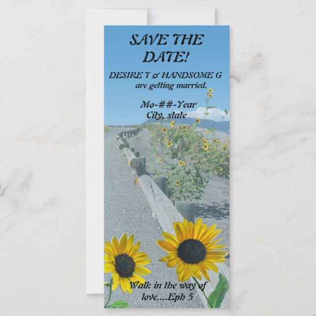 Viagem casual de girassol, exceto a nota de data (Frente)