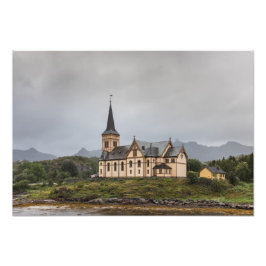 Viagem da Igreja de Lofoten Vågan Foto