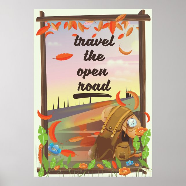 Viagem da poster de caminhada de safra aberta (Frente)