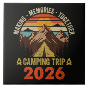 Viagem de Acampamento Familiar Retro Sunset 2026
