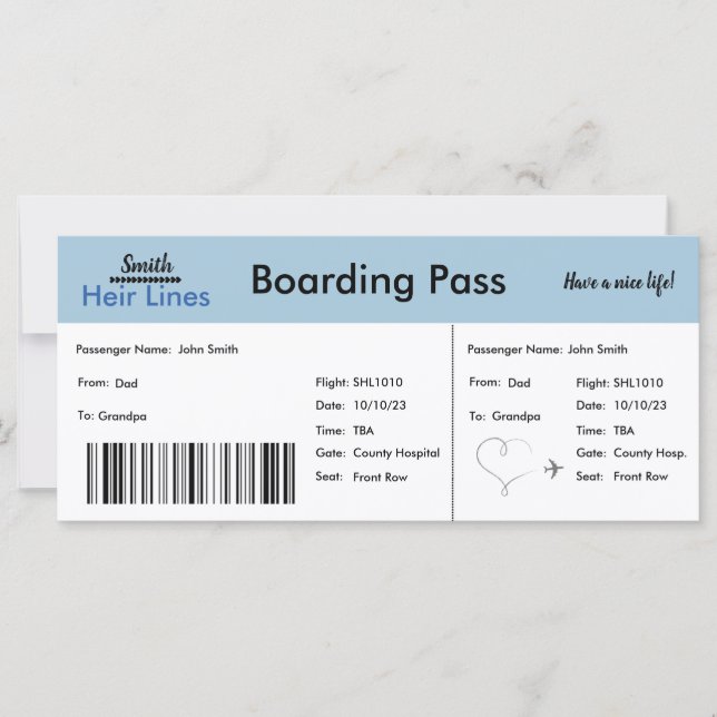 Viagem de Bebê - Anunciante de Gravidez (Frente)