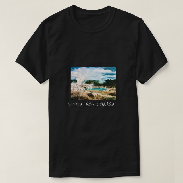 viagem de Camiseta Rotorua Nova Zelândia (Frente do Design)
