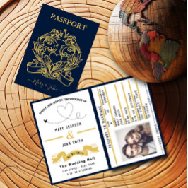 Viagem de Convite de Casamento de Passaporte Inspi
