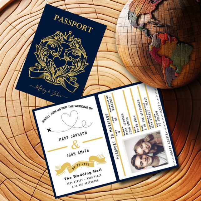 Viagem de Convite de Casamento de Passaporte Inspi (Criador carregado)