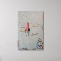 Viagem de espaço retroativo Canvas duplo