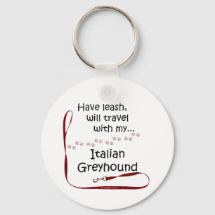 Viagem de Leash - Chaveiro - Italiano Greyhound